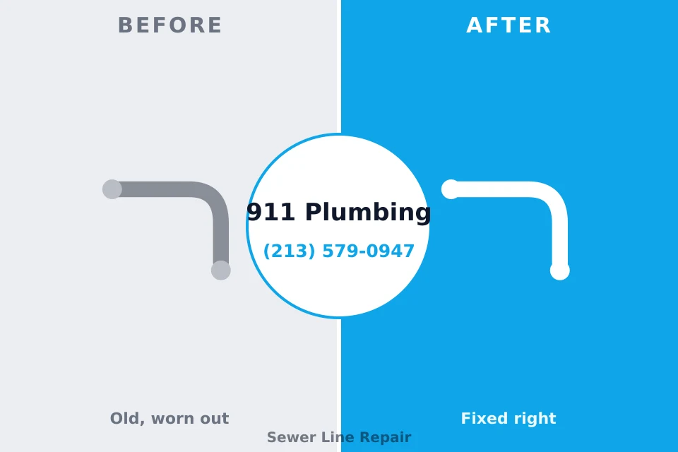 Before and after: plumbing company Crawford, TX